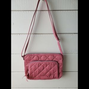 Vera Bradley Twill Little Hipster Strawberry Ice